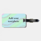 ブルーピンクグリーングリッタースパークルパステル名p ラゲッジタグ (裏面横)