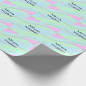 ブルーピンクグリーングリッタースパークルパステル名p ラッピングペーパー (角)