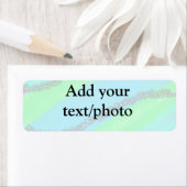 ブルーピンクグリーングリッタースパークルパステル名p ラベル (インサイチュ)