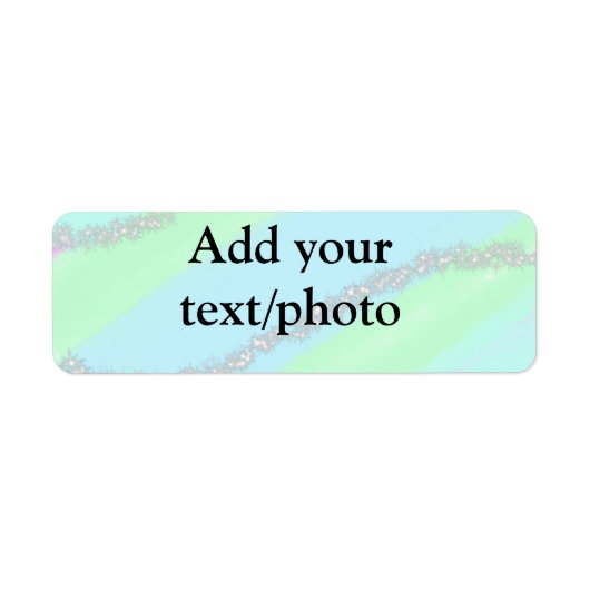 ブルーピンクグリーングリッタースパークルパステル名p ラベル (正面)