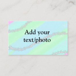 ブルーピンクグリーングリッタースパークルパステル名p 名刺