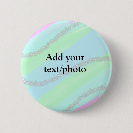 ブルーピンクグリーングリッタースパークルパステル名p 缶バッジ