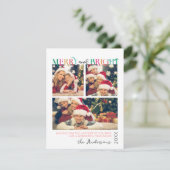 ブルーピンクグリーンメリーと明るいスノーフレーク3写真 シーズンカード (スタンド正面)