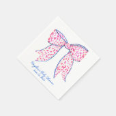 ブルーピンクコケットナパーソナライズされたプキン スタンダードカクテルナプキン (角)