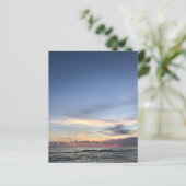 ブルーピンクサンライズ海ビーチスクラップブック紙 (スタンド正面)