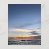 ブルーピンクサンライズ海ビーチスクラップブック紙 (正面)