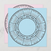 ブルーピンクジェンダーリビールパーティの招待状 シーズンカード (正面/裏面)