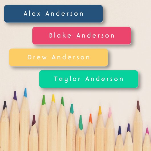 ブルーピンクスキニー防水接着剤キッズ ラベル