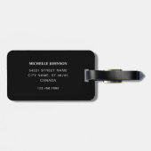 ブルーピンクストライプのラゲッジタグ ラゲッジタグ (裏面横)