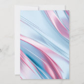 ブルーピンクスモークカートラックテーマベビージェンダーリビール 招待状 (裏面)