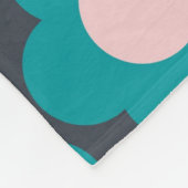 ブルーピンクトロピカルボタニカルフローラ春夏 フリースブランケット (角)