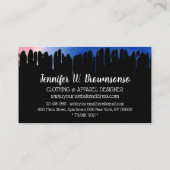 ブルーピンクドリップシャツアパレルショップ 名刺 (裏面)