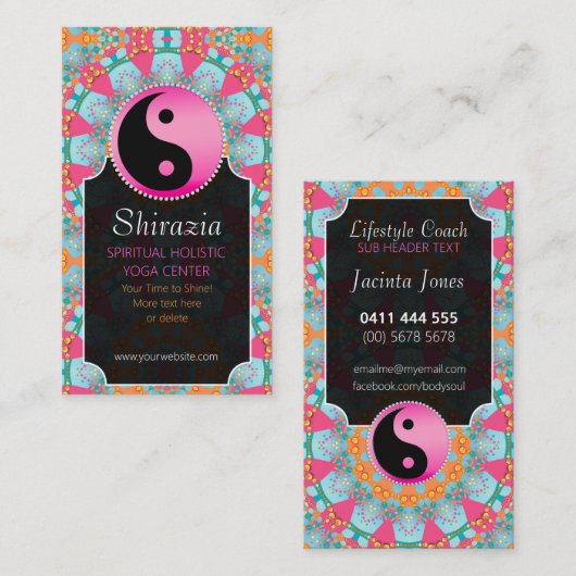 ブルーピンクニューエイジバランスライフスタイルコーチ 名刺 (正面/裏面)