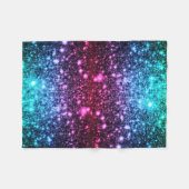 ブルーピンクパープルスパークルブランケット フリースブランケット (正面(横))