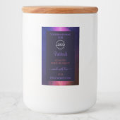 ブルーピンクパープル大理石モダン製品ラベルロゴ フードラベル (正面)