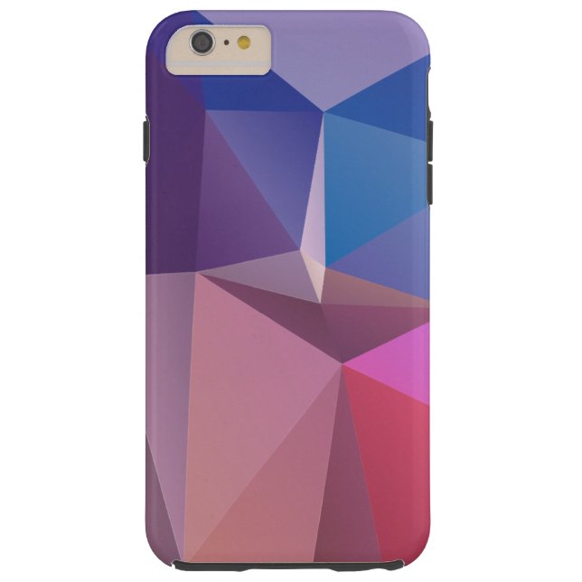 ブルーピンクパープル抽象芸術ピラミッドアート Case-Mate iPhoneケース (裏面)