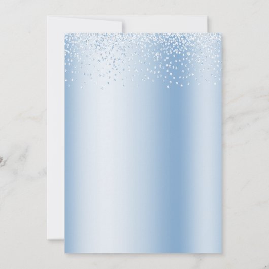 ブルーピンクフラワーズ結婚式招待状 招待状 (裏面)