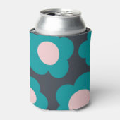 ブルーピンクフローラエレガントトロピカルフラワースリーブ 缶クーラー (缶正面)