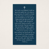 ブルーピンクフローラ写真記念祈りの言葉カード (裏面)