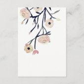 ブルーピンクフローラ結婚の詳細エンクロージャカード エンクロージャーカード (裏面)