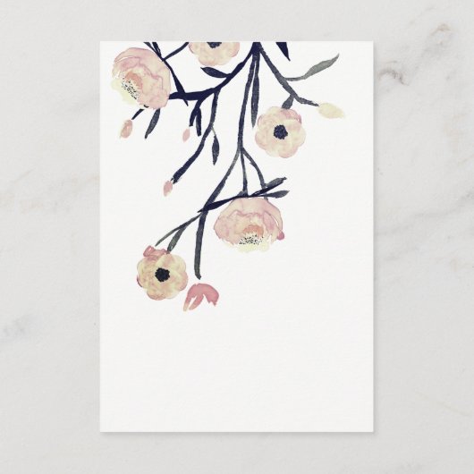 ブルーピンクフローラ結婚の詳細エンクロージャカード エンクロージャーカード (裏面)