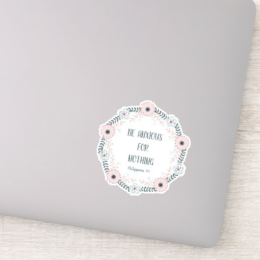 ブルーピンクフローラ聖句の不安 シール (詳細)