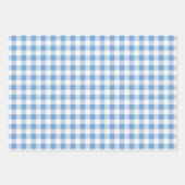 ブルーピンクブラックバッファロープレイドシームレ市松模様にス ラッピングペーパーシート (正面)