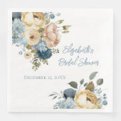 ブルーピンクホワイトフローラ水彩ブライダルシャワー (正面)