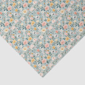 ブルーピンクホワイトフローラ誕生日ブライダルシャワー 薄葉紙 (詳細)