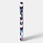 ブルーピンクホワイトマーブルシェブロン Case-Mate iPhoneケース (裏面 / 左)