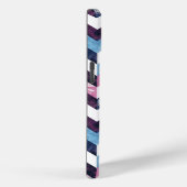 ブルーピンクホワイトマーブルシェブロン Case-Mate iPhoneケース (裏面 / 右)
