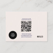 ブルーピンクモダンのビジネスクリスマス 割引カード (裏面)