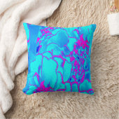 ブルーピンクモダンデザインアコンテンポラリークセント クッション (ブランケット)