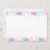 ブルーピンクリトルテディベアベビーシャワー招待状 サンキューカード (裏面)