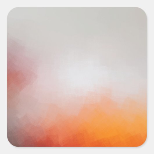ブルーピンクレッドパープルイエローオレンジモダン抽象芸術 スクエアシール (正面)