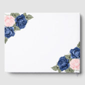 ブルーピンクローズシルバーフォト葬儀メモリアル ゲストブック (裏面)