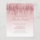 ブルーピンクローズ金ゴールド滴下グリッター結婚ズ (正面)