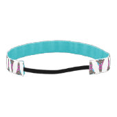 ブルーピンク体操アクロバティックダンスタンブル アスレチックヘッドバンド (裏面)