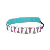 ブルーピンク体操アクロバティックダンスタンブル アスレチックヘッドバンド (右)