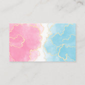 ブルーピンク性別おむつラッフルチケットカード エンクロージャーカード (裏面)