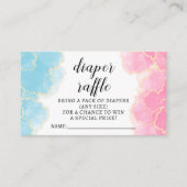ブルーピンク性別おむつラッフルチケットカード エンクロージャーカード (正面)