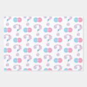 ブルーピンク性別リビールラッピング紙シート ラッピングペーパーシート (正面2)