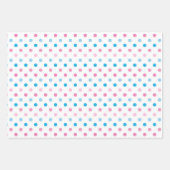 ブルーピンク性別リビールラッピング紙シート ラッピングペーパーシート (正面)