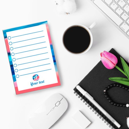 ブルーピンク抽象芸術イニシャルポストイットノート ポストイット