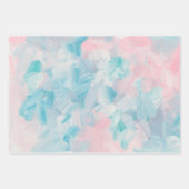 ブルーピンク抽象芸術ブラシモダンアート。繊細でソフト ラッピングペーパーシート (正面)