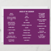 ブルーピンク水彩花結婚式 プログラムチラシ (裏面)