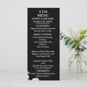 ブルーピンク水彩花QRコード結婚ズ メニュー (スタンド正面)