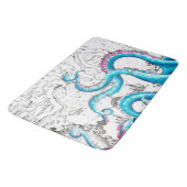 ブルーピンク漂白された触手インク バスマット (アングル)