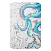 ブルーピンク漂白された触手インク バスマット (正面縦)