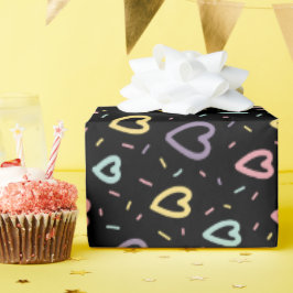 ブルーピンク紙吹雪ラブギフトラッピング紙 ラッピングペーパー